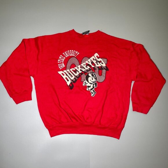 Vintage Ohio State Buckeyes Crewneck Sweatshirt 90s NCAA Football Shirt Tee - Picture 1 of 2